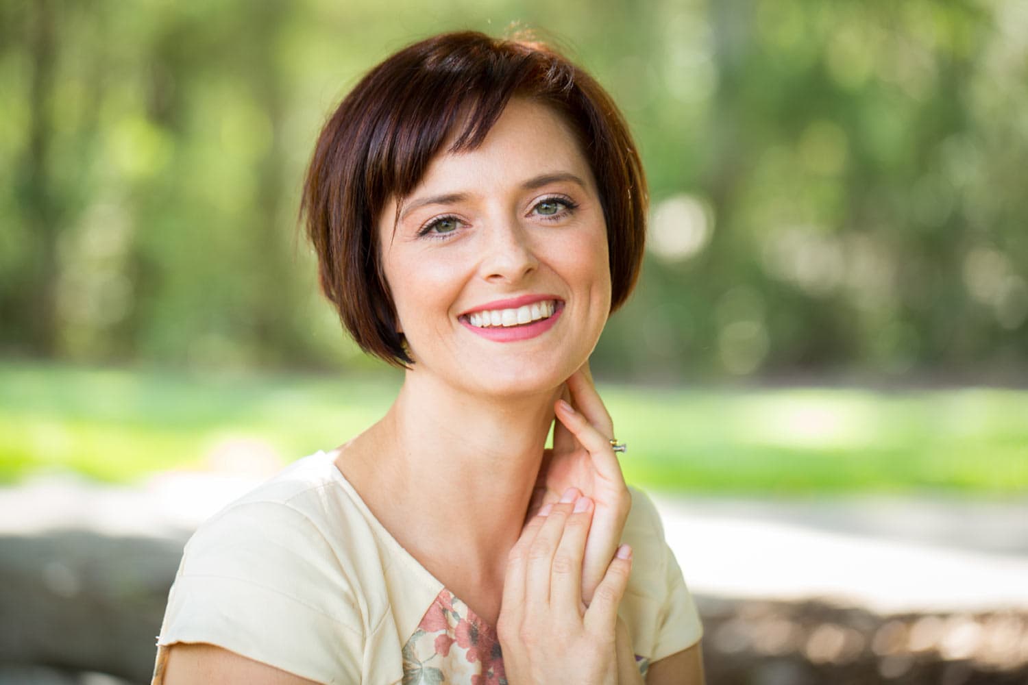 Intimate Woman portrait outdoors