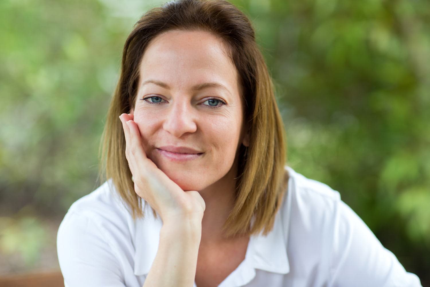 Intimate Woman portrait outdoors