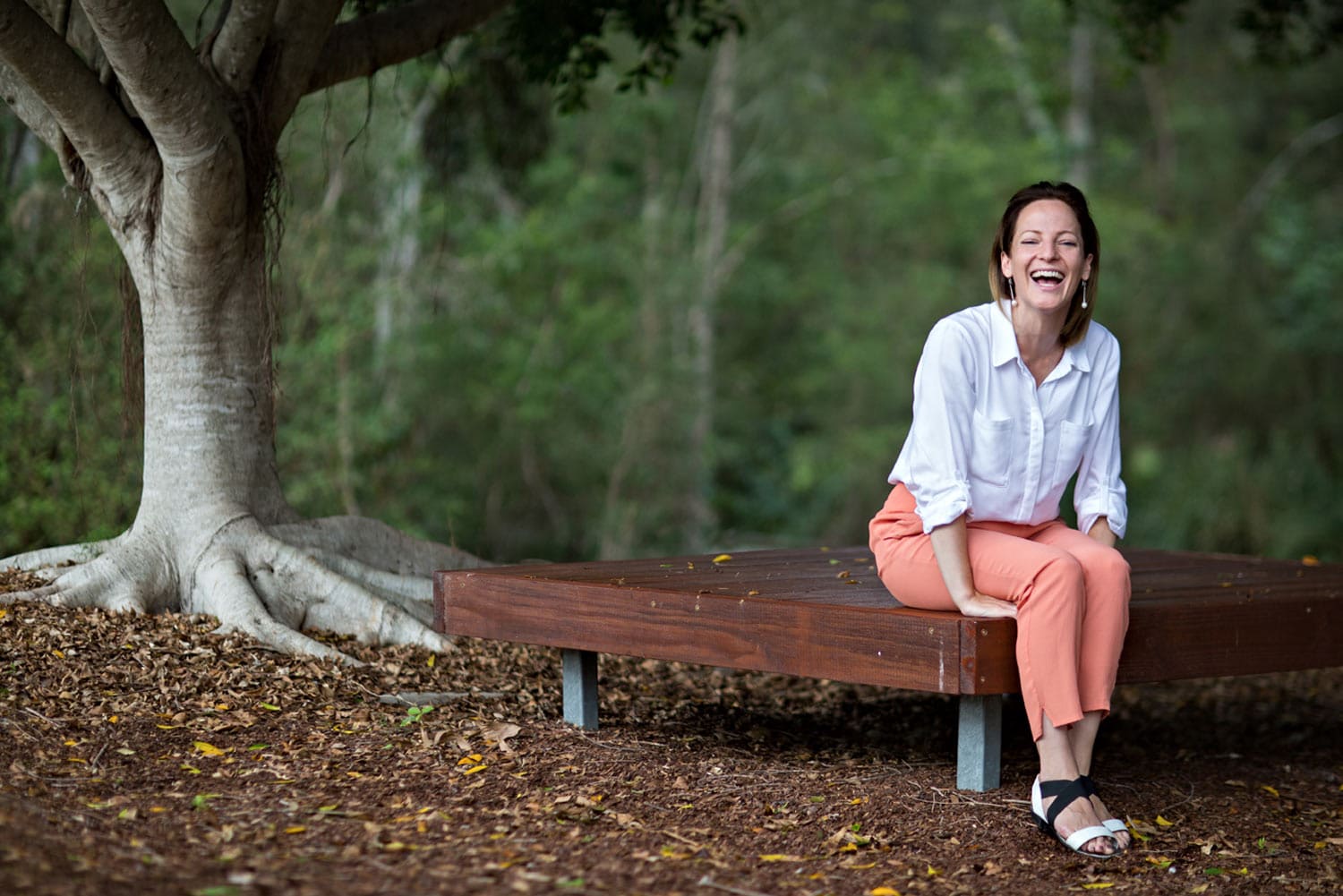 Intimate Woman portrait outdoors