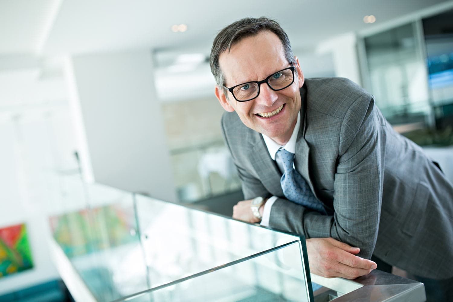 Smiling business man in suit