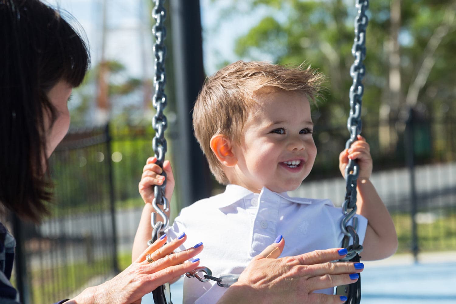 boy on a swing